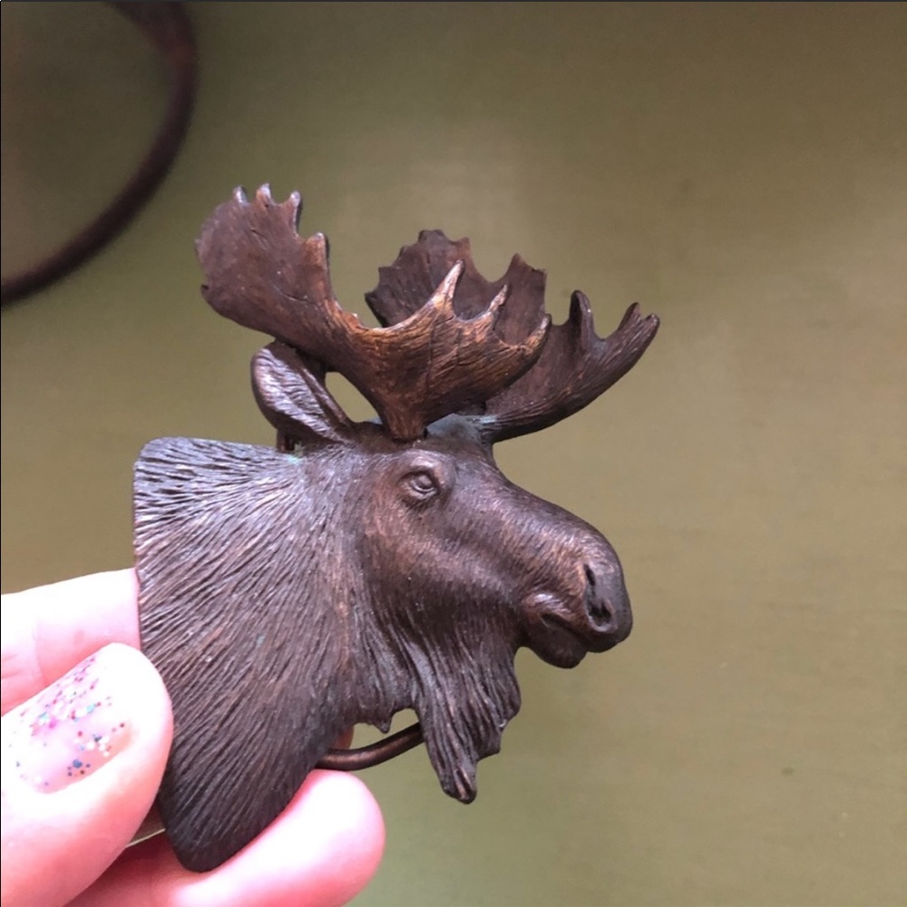 Bergamot Moose Brass Buckle